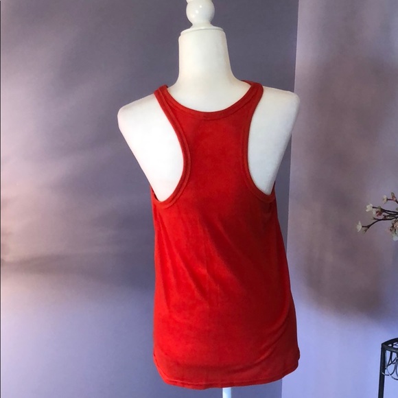 Free people orange flowy tank - Picture 4 of 5